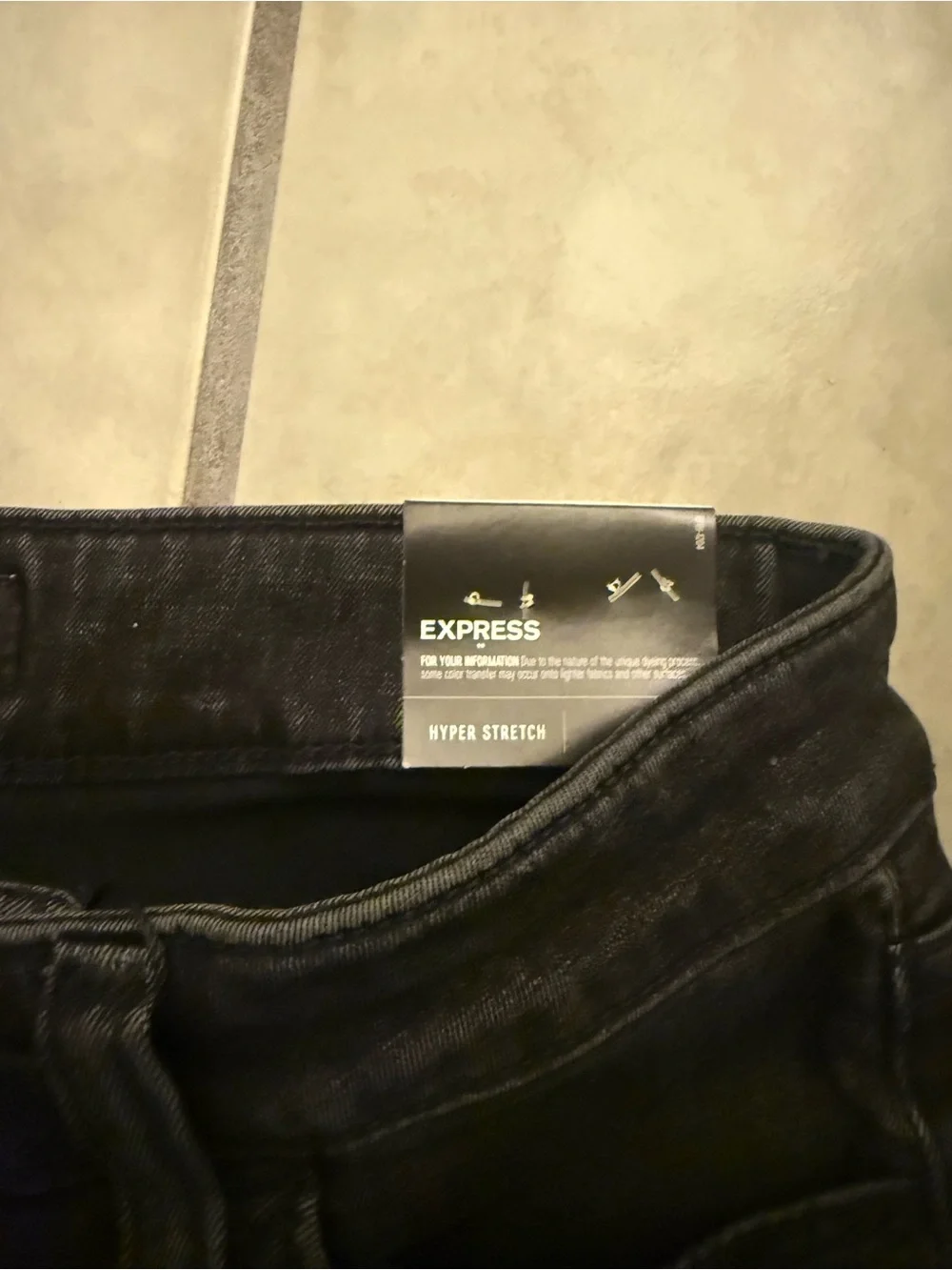 Express Slim Straight Jeans in Black Wash